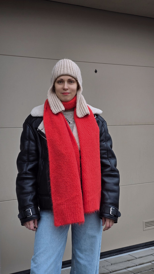 Pletená čepička s oušky. — foto 2