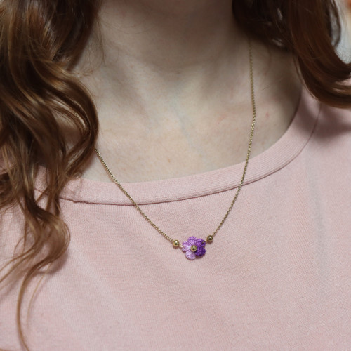 Náhrdelník květ Amethystu — foto 2