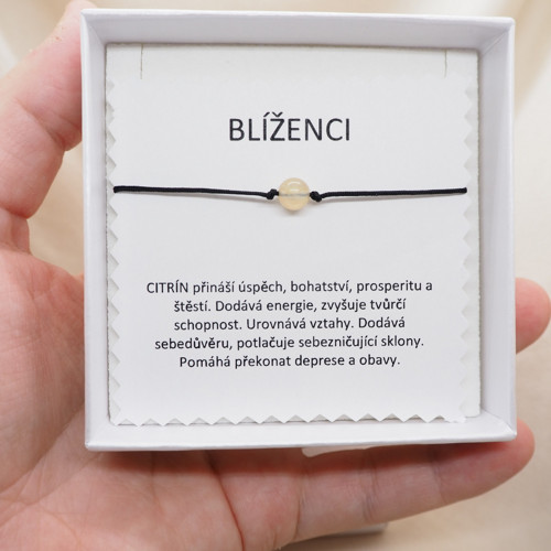 Náramek pro znamení Blíženci – citrín — foto 2