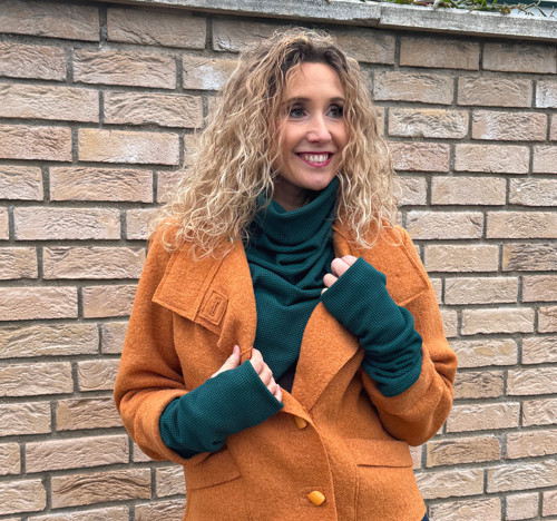 Nátepníky tmavě zelená vaflovina — foto 3