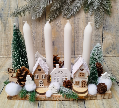 Adventní svícen s domečky — foto 2
