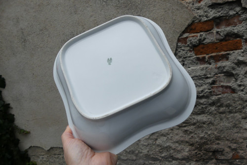 Červená linka...porcelánová mísa, Československo — foto 6