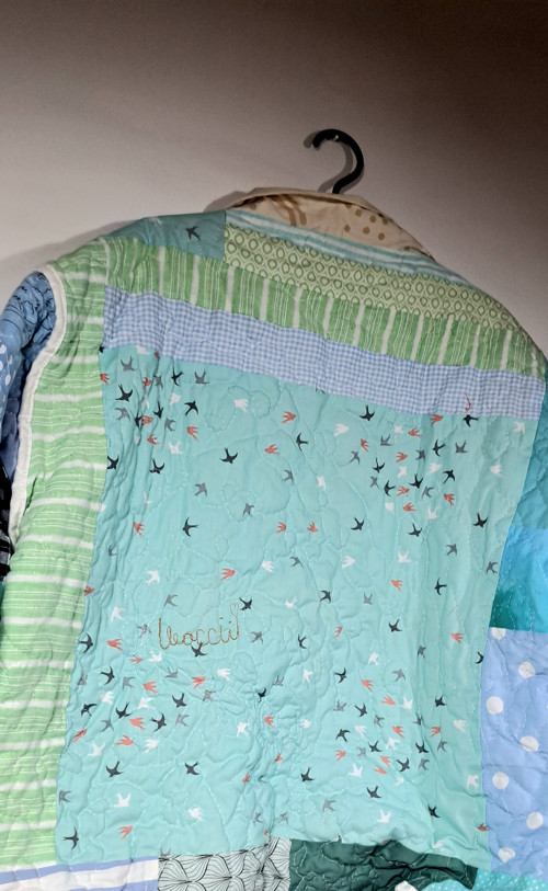 Dámská prošívaná patchwork bunda — foto 2