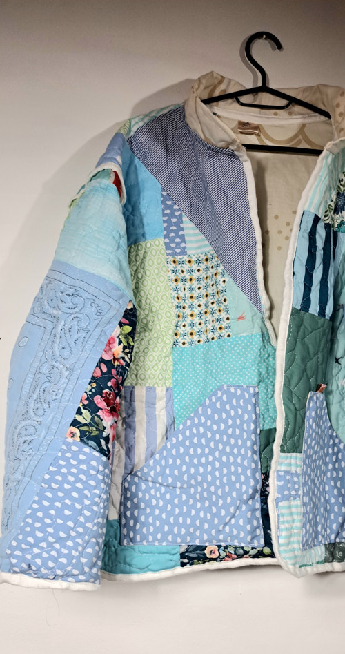 Dámská prošívaná patchwork bunda — foto 3