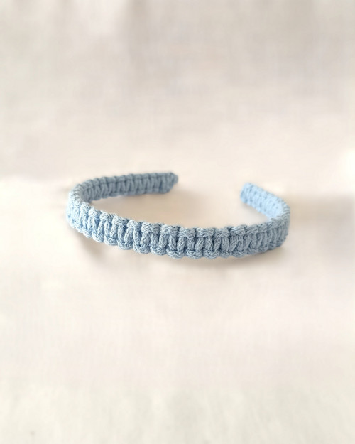Macrame čelenka modrá — foto 3
