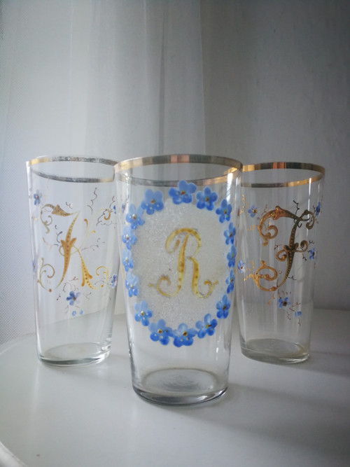 3x sklenička s monogramem — foto 6