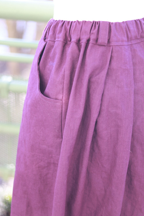 Lněná sukně purple — foto 4