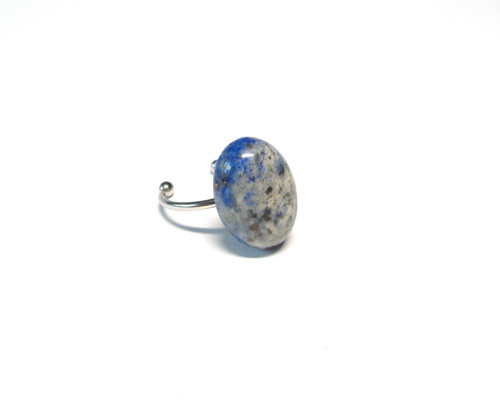 Lapis lazuli, prsten chirurgická ocel — foto 2