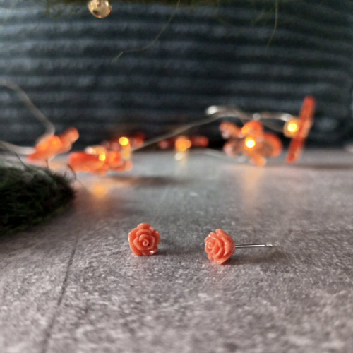 Náušnice mini růžičky — foto 3