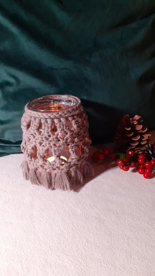 Macramé svícen — foto 3