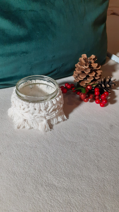 Macramé svícen nízký — foto 5