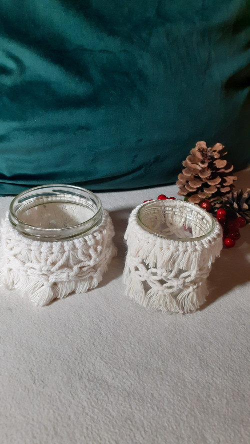 Macramé svícen nízký — foto 6