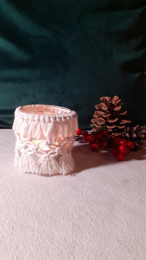 Macramé svícen mini — foto 3