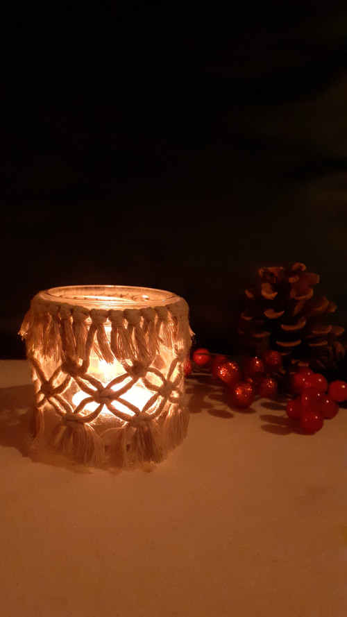 Macramé svícen mini — foto 4