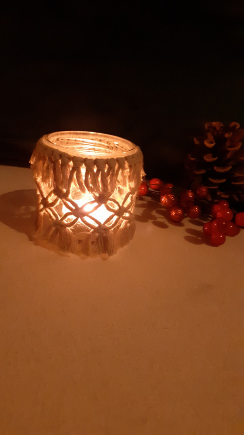 Macramé svícen mini — foto 5