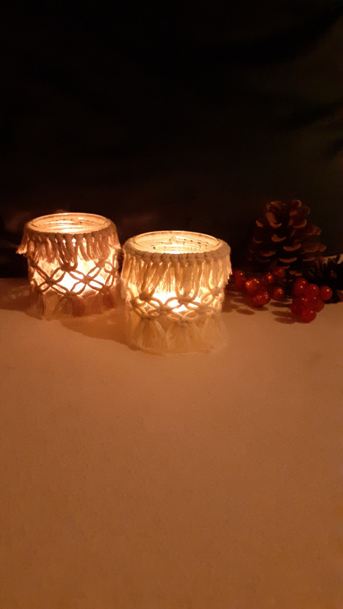 Macramé svícen mini — foto 4