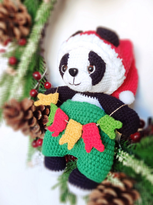 Háčkovaná vánoční panda — foto 2