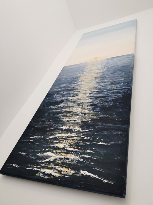 Obraz malba "LIGHT SUNSET " 140x50 cm — foto 2