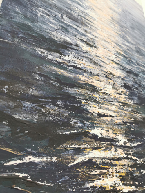 Obraz malba "LIGHT SUNSET " 140x50 cm — foto 3