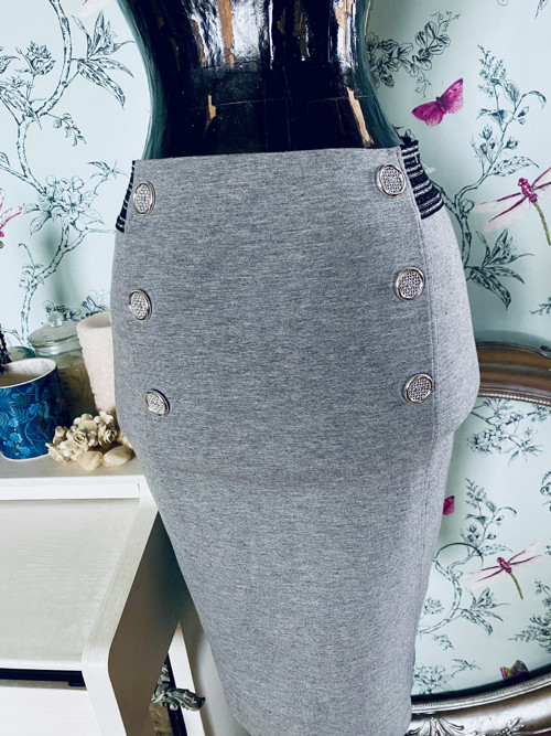 Sukně pencil grey — foto 4
