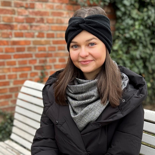Dámská čelenka fleecová - černá L — foto 2