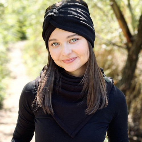 Dámská čelenka fleecová - černá L — foto 3