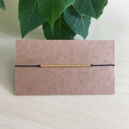 Náramek BASIC SILK Luxury 24K Gold edition - black — foto 4