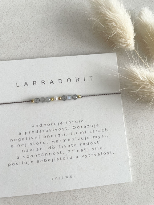Náramek Labradorit s říční perličkou — foto 2