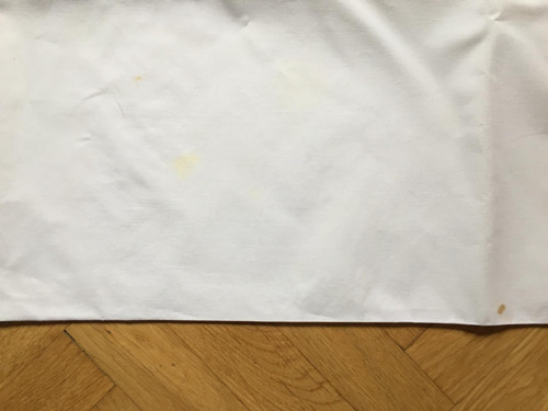 Bavlněný ubrus s modrou výšivkou ovoce — foto 2
