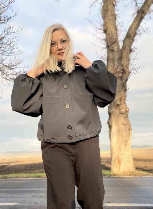 Bunda softshell antracitová — foto 5