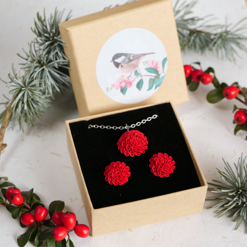 Antialergická sada šperků - Christmas red — foto 3