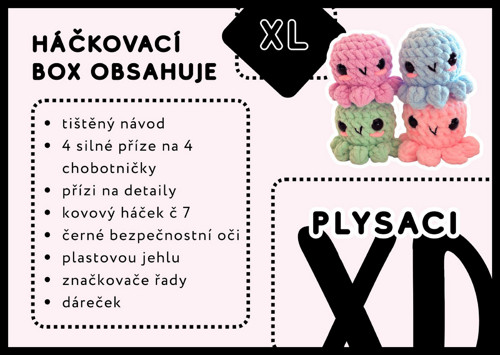 XL HÁČKOBOX - 4 chobotničky 8 cm — foto 3