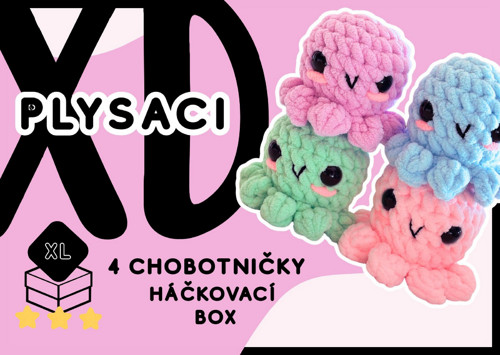 XL HÁČKOBOX - 4 chobotničky 8 cm — foto 2