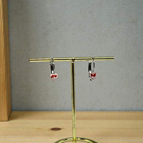 Minimalistické srdíčka náušnice — foto 3