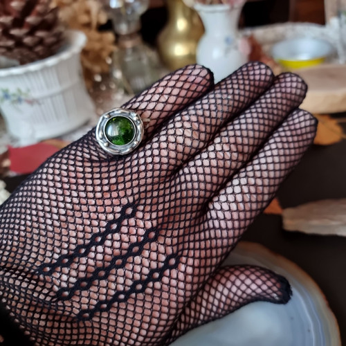 Prsten - Chromdiopsid, Ag 925/1000 — foto 6