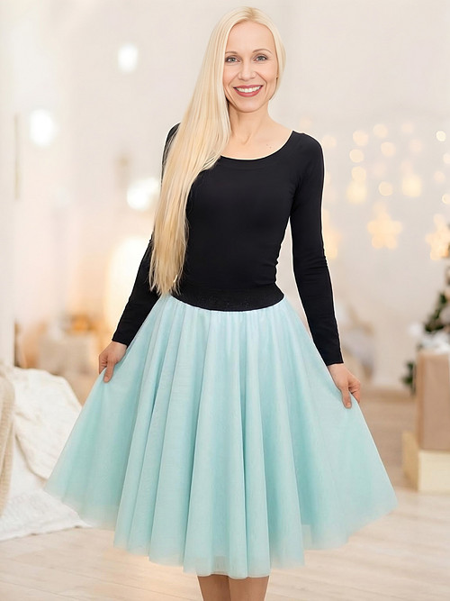 Tylová sukně TUTU - mint — foto 3