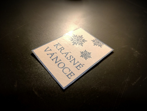 Samolepka "Krásné Vánoce" modrá (3ks) — foto 2