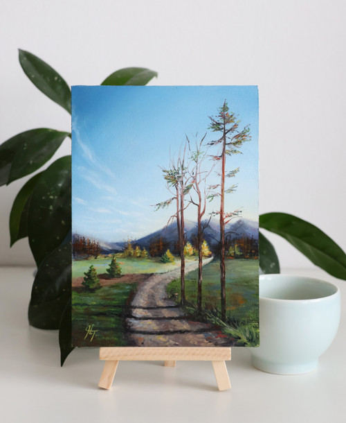 Tři stromy u cesty | 13 × 18 cm — foto 2