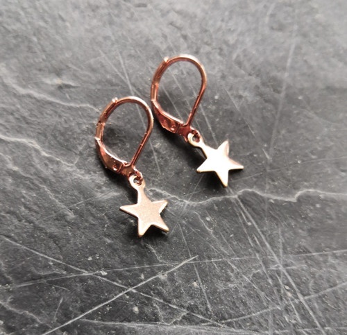 Ocelové náušnice*hvězdičky*rosegold — foto 2