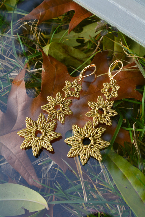 Náušnice micromacramé - souhvězdí — foto 4