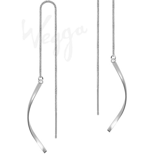Provlékací náušnice TWIST (ocel) - 1 pár — foto 2