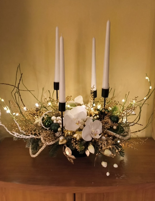 Velký elegantní adventní svícen — foto 5