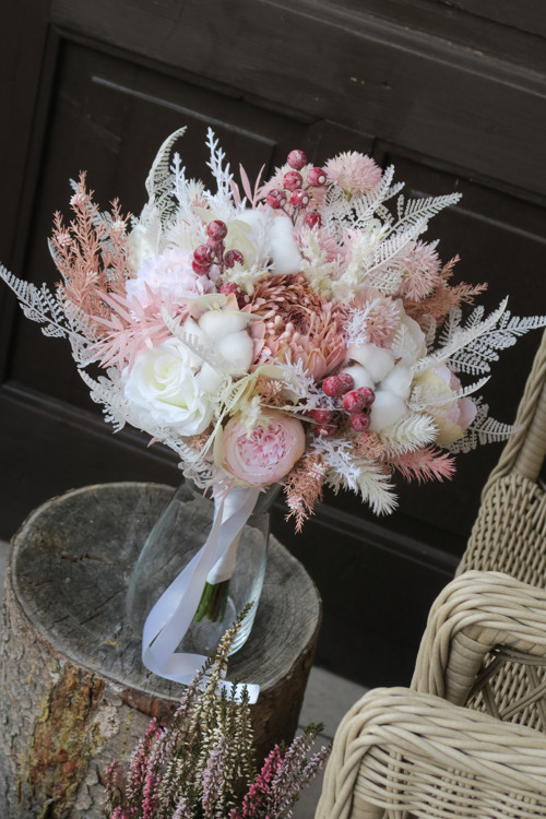 Boho kytice Zima v pudru — foto 3