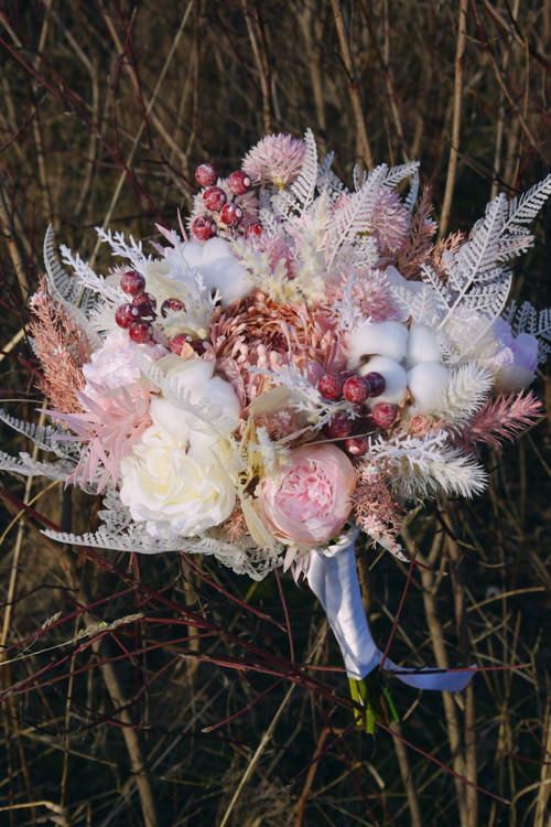 Boho kytice Zima v pudru — foto 4