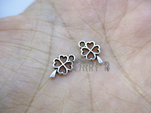 Kovový čtyřlístek 10x6mm — foto 2
