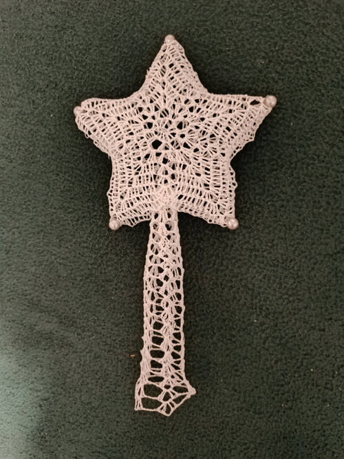 Špička na stromeček, háčkovaná, 3d — foto 3