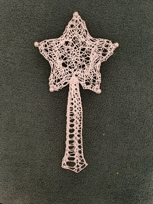Špička na stromeček, háčkovaná, 3d — foto 5