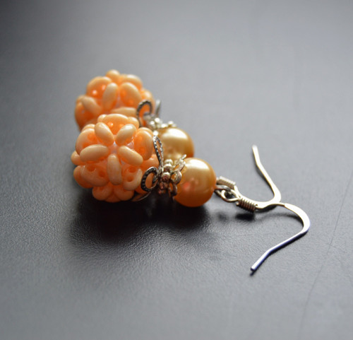 Oranžová extravagance - náušnice — foto 4