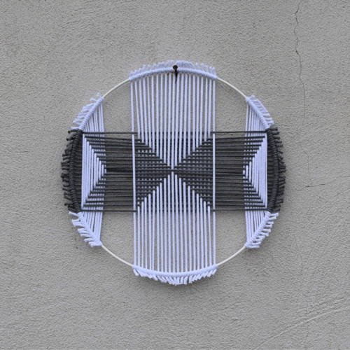 Geometrické tvary - macramé šedé I. — foto 6
