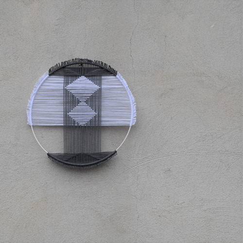 Geometrické tvary - macramé šedé II. — foto 6